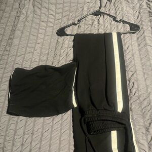 Black and White Two-Piece Set